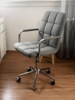 Офісне крісло Q-022 Signal Тканина Сірий жива фотографія