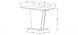 Розкладний стіл COSMO Intarsio 110(145)x68 Біла Аляска РЕ / Індастріал Сірий