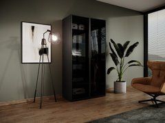 Шафа для одягу / гардеробна Perfect Home Сендбокс / Sandbox ANTISOL 2-дверна Чорний жива фотографія