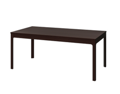 Стол Обеденный Раскладной EKEDALEN IKEA 180/240/90 Темно-коричневый реальная фотография