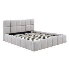 Ліжко  з контейнером  MURCJA Mebel Elite 160x200 Boucle Grey  жива фотографія