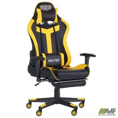 Компьютерное кресло VR Racer Dexter Rumble AMF Черный Желтый реальная фотография