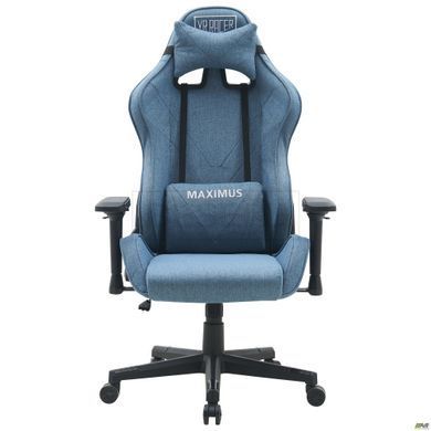 Кресло VR Racer Textile Maximus ткань синяя/черный