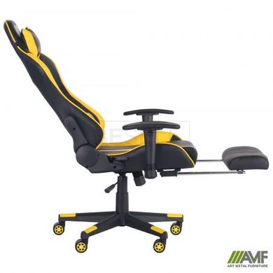 Комп'ютерне крісло VR Racer Dexter Rumble AMF Чорний Жовтий жива фотографія