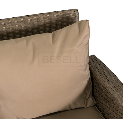 Комплект садових меблів MEBEL ELITE FLORYDA (диван + 2 крісла + 2 пуфа + столик) Бежевий
