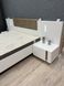 Тумбы прикроватные 2 шт. с подсветкой Perfect Home Арко / Arco с 4 ящиками 2S/60 Белый глянец/дуб грандсон