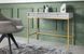 Стіл туалетний Perfect Home Нова / Nova з 2 шухлядами та золотими ніжками T104 Сірий жива фотографія