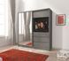 Шкаф полукупе для одежды Perfect Home ТВ/TV 200 2-дверный с зеркалом Графит