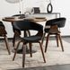 Стілець велюровий  GARY Mebel Elite Чорний / Горіх