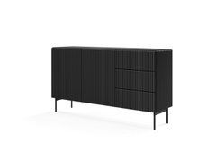 Комод Perfect Home Мути / Muti 2D3S/147 2-дверный с 3 ящиками Черный реальная фотография