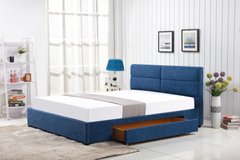 Ліжко MERIDA Halmar 160x200 Блакитний жива фотографія