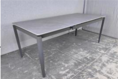 Стол Раскладной Хит Prestol 120/180x80 Керамика Беж Глянец / Черный реальная фотография