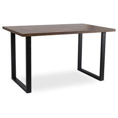 Стіл MEBEL ELITE GLOS 135х80 см Дуб Рустик / Чорний жива фотографія