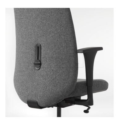 Комп'ютерне крісло VALLFJÄLLET IKEA Сірий жива фотографія