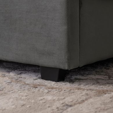 Кровать двуспальная бархатная 140x200 MEBEL ELITE MARI Velvet Серый реальная фотография