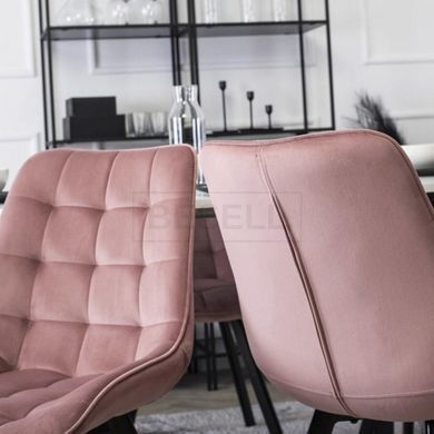 Стілець оксамитовий MEBEL ELITE RICK Рожевий жива фотографія