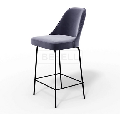 Полубарный стул BERLIN M bar Bonsso Серый / Металл реальная фотография