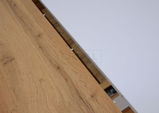 Раскладной стол TITAN D/B Intarsio 140(180)x80 Белая аляска РЕ / Дуб Тахо реальная фотография
