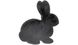 Пушистый Ковер Rabbit Arhome в форме кролика Lovely Kids 80х90 Антрацит реальная фотография