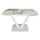 Стол раскладной ELVI PANDORA Concepto 120(180)x80 Керамика Глянец Белый / Серый реальная фотография