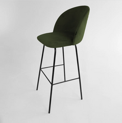 Барный стул МИРО Besell Зеленый / Металл/Дерево реальная фотография