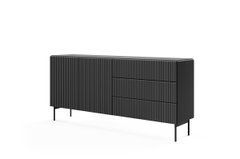 Комод Perfect Home Мути / Muti 2D3S/177 2-дверный с 3 ящиками Черный реальная фотография