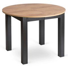 Стол раскладной MEBEL ELITE HARRY 102(142)х102 см дуб крафт/черный реальная фотография