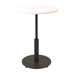 Стіл Ibiza R light Lovko 60x60 Чорний метал/білий жива фотографія