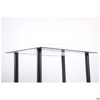 Cтол обеденный Аттика AMF 120X80 Прозрачный / Атрацит реальная фотография