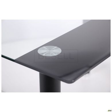 Cтол обеденный Аттика AMF 120X80 Прозрачный / Атрацит реальная фотография