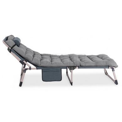 Шезлонг Garden Lodge  SATURN&nbsp;Mebel Elite Grey реальная фотография