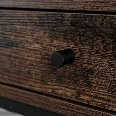 Письмовий стіл MEBEL ELITE STEP 123 см Дуб Рустик / Чорний жива фотографія