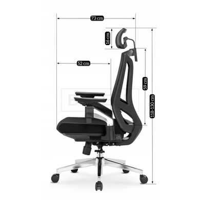 Стілець офісний обертовий MEBEL ELITE WILLY Чорний жива фотографія