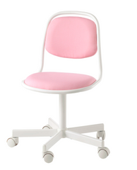 Компьютерное кресло ÖRFJÄLL IKEA Розовый/Белый реальная фотография