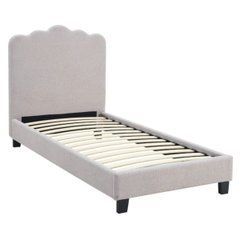 Ліжко CRATER Mebel Elite 90x200 Букле Grey жива фотографія