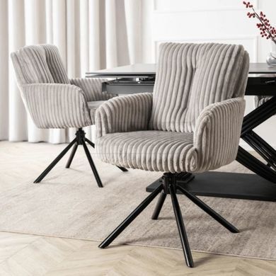 Поворотний стілець MEBEL ELITE JUNE Сірий / вельвет жива фотографія