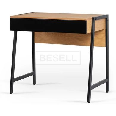 Письмовий стіл MORI Mebel Elite 84 см Дуб / Чорний жива фотографія