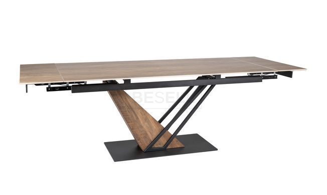 Стол GENESIS LEGNO Signal 160(220)*90 дуб/черный/дуб реальная фотография