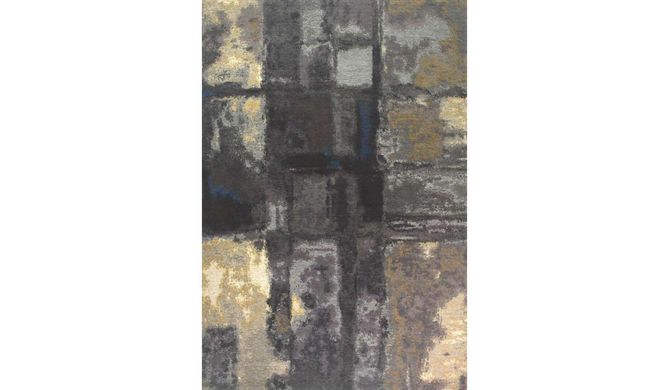 Безворсовый Ковер Venezia Art Arhome с пропитками 200х300 Серый/Черный/Бежевый/Синий реальная фотография