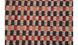 Безворсовый Ковер Chess Arhome с принтом прямоугольники 160х230 Натуральный/Красный