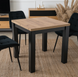 Стіл розкладний MEBEL ELITE MAX 80(160)х80 см дуб крафт / Чорний