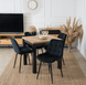 Стіл розкладний MEBEL ELITE MAX 80(160)х80 см дуб крафт / Чорний
