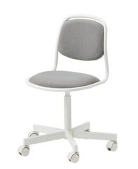 Компьютерное кресло ÖRFJÄLL IKEA Серый/Белый реальная фотография