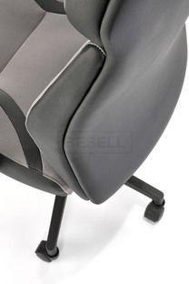 Комп'ютерне крісло CHRONO Halmar Сірий-Чорний жива фотографія