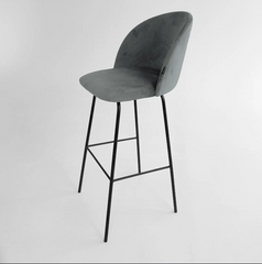 Барный стул МИРО Besell Серый / Металл/Дерево реальная фотография