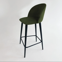 Полубарный стул МИРО Besell Зеленый Черный Дерево реальная фотография