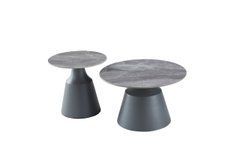 Комплект Журнальних Столиків HAGEN  Bjorn  70x70 Italy grey Glossy жива фотографія