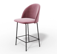 Барный стул RIO M light bar Bonsso Розовый / Металл реальная фотография