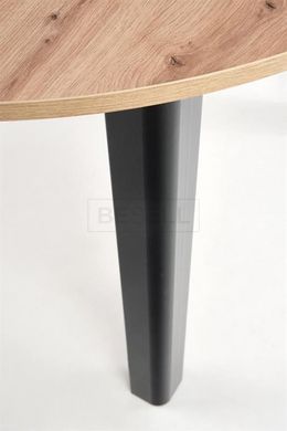 Стіл розкладний RINGO Halmar 102/142x102 Дуб Артезан /Чорний жива фотографія