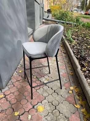 Напівбарний стілець LAGUNA Velvet  Concepto Сірий жива фотографія